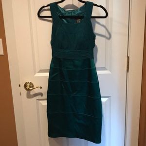 Teal green cocktail dress